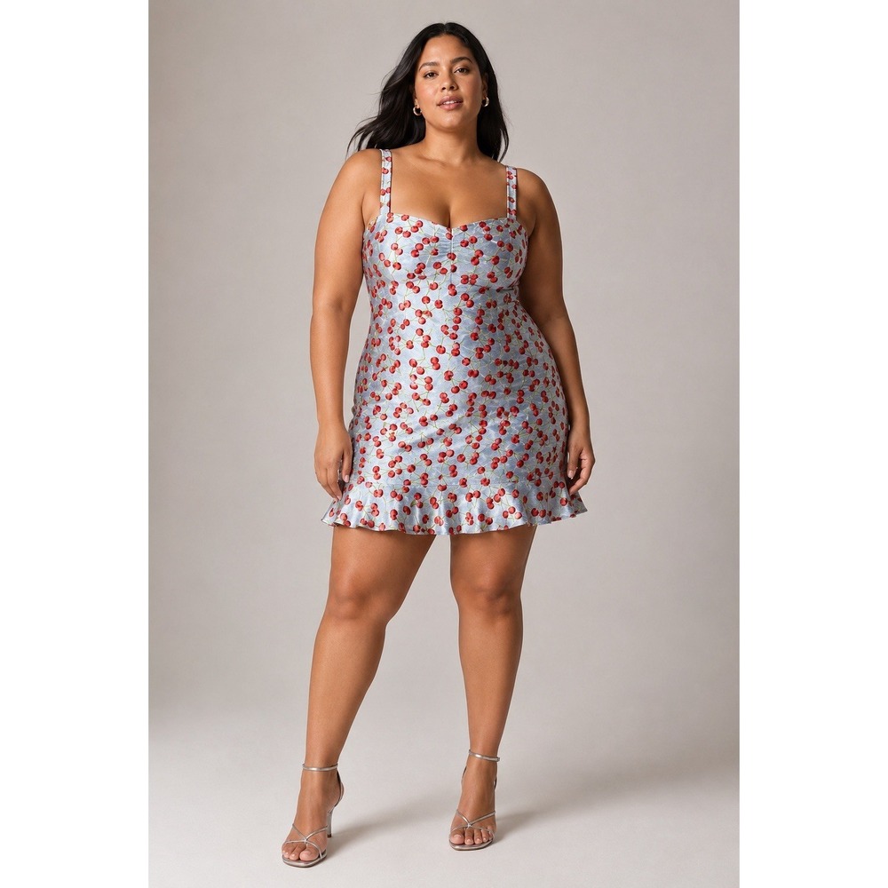 NWT Anthropologie Hutch Diana Cherry Print Mini Dress Plus Size 20W